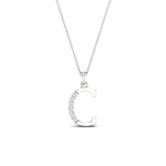 Load image into Gallery viewer, round-diamond-capital-c-initial-pendant-in-FDPD11292C-NL-WG