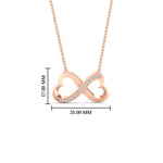 Load image into Gallery viewer, round-diamond-double-heart-infinity-pendant-in-FDPD11374ANGLE1-NL-RG