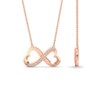 Load image into Gallery viewer, round-diamond-double-heart-infinity-pendant-in-FDPD11374ANGLE1-NL-RG