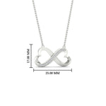 Load image into Gallery viewer, round-diamond-double-heart-infinity-pendant-in-FDPD11374ANGLE1-NL-WG