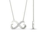 Load image into Gallery viewer, round-diamond-double-heart-infinity-pendant-in-FDPD11374ANGLE1-NL-WG