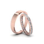 Load image into Gallery viewer, round-diamond-eternity-anniversary-matching-ring-with-plain-band-him-and-her-in-18K-rose-gold-FD8168B-NL-RG.jpg