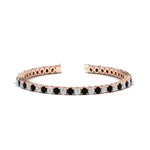 Load image into Gallery viewer, round-diamond-tennis-bracelet-with-black-diamond-7-carat-in-rose-gold-fdbrc8635rogblackangle2-7.00 ct-nl-rg