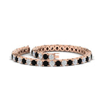 Load image into Gallery viewer, round-diamond-tennis-bracelet-with-black-diamond-7-carat-in-rose-gold-fdbrc8635rogblackangle2-7.00 ct-nl-rg
