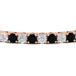 Load image into Gallery viewer, round-diamond-tennis-bracelet-with-black-diamond-7-carat-in-rose-gold-fdbrc8635rogblackangle2-7.00 ct-nl-rg