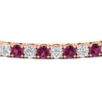 Load image into Gallery viewer, round-diamond-tennis-bracelet-with-pink-sapphire-7-carat-in-rose-gold-fdbrc8635rogsadrpiangle2-7.00 ct-nl-rg