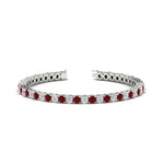 Load image into Gallery viewer, round-diamond-tennis-bracelet-with-ruby-7-carat-in-white-gold-fdbrc8635rogrudrangle2-7.00 ct-nl-wg