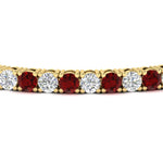 Load image into Gallery viewer, round-diamond-tennis-bracelet-with-ruby-7-carat-in-yellow-gold-fdbrc8635rogrudrangle2-7.00 ct-nl-yg