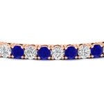 Load image into Gallery viewer, round-diamond-tennis-bracelet-with-sapphire-7-carat-in-rose-gold-fdbrc8635rogsablangle2-7.00 ct-nl-rg