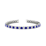 Load image into Gallery viewer, round-diamond-tennis-bracelet-with-sapphire-7-carat-in-white-gold-fdbrc8635rogsablangle2-7.00 ct-nl-wg