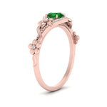 Load image into Gallery viewer, round-emerald-and-diamond-flower-engagement-ring-in-FD10057RORGEMGRANGLE3-NL-RG-GS