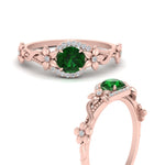 Load image into Gallery viewer, round-emerald-and-diamond-flower-engagement-ring-in-FD10057RORGEMGRANGLE3-NL-RG-GS