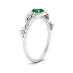 Load image into Gallery viewer, round-emerald-and-diamond-flower-engagement-ring-in-FD10057RORGEMGRANGLE3-NL-WG-GS