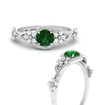 Load image into Gallery viewer, round-emerald-and-diamond-flower-engagement-ring-in-FD10057RORGEMGRANGLE3-NL-WG-GS