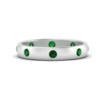Load image into Gallery viewer, round-emerald-flush-eternity-wedding-band-in-white-gold-FD10979ROGEMGR-NL-WG.jpg