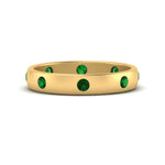 Load image into Gallery viewer, round-emerald-flush-eternity-wedding-band-in-yellow-gold-FD10979ROGEMGR-NL-YG.jpg