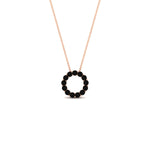 Load image into Gallery viewer, round-floating-chain-slide-black-diamond-Pendant-in-rose-gold-fdpd11515gblackangle1-nl-rg.jpg?v=1761646574