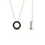 Load image into Gallery viewer, round-floating-chain-slide-black-diamond-Pendant-in-rose-gold-fdpd11515gblackangle2-nl-rg.jpg?v=1761646575
