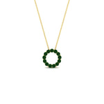 Load image into Gallery viewer, round-floating-chain-slide-emerald-Pendant-in-yellow-gold-fdpd11515gemgerangle1-nl-yg.jpg?v=1761646574