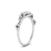 Load image into Gallery viewer, round-floral-halo-black-diamond-engagement-ring-in-FD10057RORGBLACKANGLE3-NL-WG