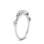 Load image into Gallery viewer, round-floral-halo-diamond-engagement-ring-in-FD10057RORANGLE3-NL-WG
