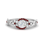 Load image into Gallery viewer, round-floral-halo-ruby-engagement-ring-in-FD10057RORGRUDRANGLE3-NL-WG