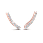 Load image into Gallery viewer, Round Graduated Diamond Ear Climber