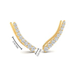 Load image into Gallery viewer, https://cdn.fascinatingdiamonds.com/FDEAR11040/round-graduated-diamond-ear-climber-in-yellow-gold-FDEAR11040ANGLE1-NL-YG.jpg