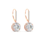 Load image into Gallery viewer, round-halo-3-carat-diamond-drop-earrings-in-rose-gold-FDEAR11235RO-3.00-CT-NL-RG.jpg