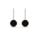 Load image into Gallery viewer, round-halo-3-carat-diamond-drop-earrings-with-black-onyx-in-rose-gold-FDEAR11235ROGBLACK-3.00-CT-NL-RG.jpg