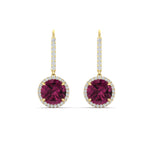 Load image into Gallery viewer, round-halo-3-carat-diamond-drop-earrings-with-pink-sapphire-in-yellow-gold-FDEAR11235ROGSADRPI-3.00-CT-NL-YG.jpg