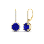 Load image into Gallery viewer, round-halo-3-carat-diamond-drop-earrings-with-sapphire-in-yellow-gold-FDEAR11235ROGSABL-3.00-CT-NL-YG.jpg
