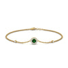 Load image into Gallery viewer, round-halo-chain-emerald-bracelet-in-FDBRC9637GEMGRANGLE2-NL-YG