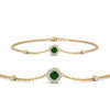 Load image into Gallery viewer, round-halo-chain-emerald-bracelet-in-FDBRC9637GEMGRANGLE2-NL-YG