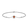 Load image into Gallery viewer, round-halo-chain-orange-sapphire-bracelet-in-FDBRC9637GSAORANGLE2-NL-WG