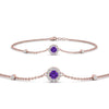 Load image into Gallery viewer, round-halo-chain-purple-topaz-bracelet-in-FDBRC9637GVITOANGLE2-NL-RG