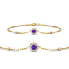 Load image into Gallery viewer, round-halo-chain-purple-topaz-bracelet-in-FDBRC9637GVITOANGLE2-NL-YG
