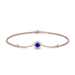 Load image into Gallery viewer, round-halo-chain-sapphire-bracelet-in-FDBRC9637GSABLANGLE2-NL-RG