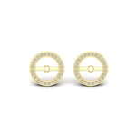Load image into Gallery viewer, round-halo-earring-jackets-for-3-carat-stud-earring-in-yellow-gold-fdear11505angle2-3.00ct-nl-yg.jpg?v=1762430780