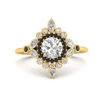 Load image into Gallery viewer, round-halo-floral-black-diamond-engagement-ring-in-yellow-gold-FD9822RORGBLACK-NL-YG?v=1755852217