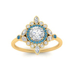 Load image into Gallery viewer, round-halo-floral-blue-topaz-engagement-ring-in-yellow-gold-FD9822RORGICBLTOANGLE5-NL-YG?v=1755852218