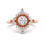 Load image into Gallery viewer, round-halo-floral-orange-sapphire-engagement-ring-in-rose-gold-FD9822RORGSAOR-NL-RG?v=1755852215