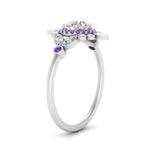 Load image into Gallery viewer, round-halo-floral-purple-topaz-engagement-ring-in-white-gold-FD9822RORGVITOANGLE2-NL-WG?v=1755852217