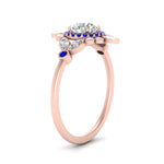 Load image into Gallery viewer, round-halo-floral-sapphire-engagement-ring-in-rose-gold-FD9822RORGSABLANGLE2-NL-RG?v=1755852214