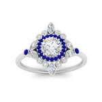 Load image into Gallery viewer, round-halo-floral-sapphire-engagement-ring-in-white-gold-FD9822RORGSABLANGLE5-NL-WG?v=1755852214