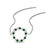 Load image into Gallery viewer, round-open-circle-1-carat-emerald-pendant-in-FDPD11271GEMGR-1.00CT-NL-WG