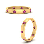 Load image into Gallery viewer, round-pink-sapphire-flush-eternity-wedding-band-in-yellow-gold-FD10979ROGSADRPI-NL-YG.jpg