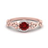 Load image into Gallery viewer, round-ruby-and-diamond-flower-engagement-ring-in-FD10057RORGRUDRANGLE3-NL-RG-GS