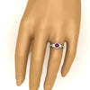 Load image into Gallery viewer, round-ruby-and-diamond-flower-engagement-ring-in-FD10057RORGRUDRANGLE3-NL-WG-GS