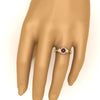 Load image into Gallery viewer, round-ruby-and-diamond-flower-engagement-ring-in-FD10057RORGRUDRANGLE3-NL-YG-GS